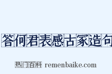 答何君表感古冢造句是什么意思的图片